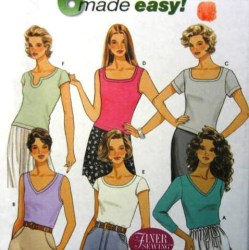 9116 EZ  6 PULLOVER KNIT TOPS SLVS OR NOT PATTERN 4-10,12-16
